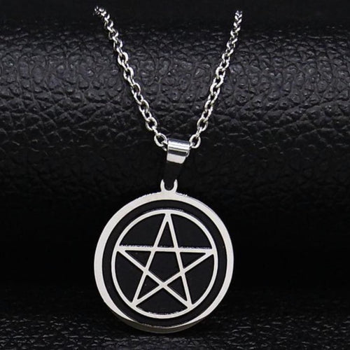 Simple Stainless Steel Pentacle freeshipping - Witch of Dusk