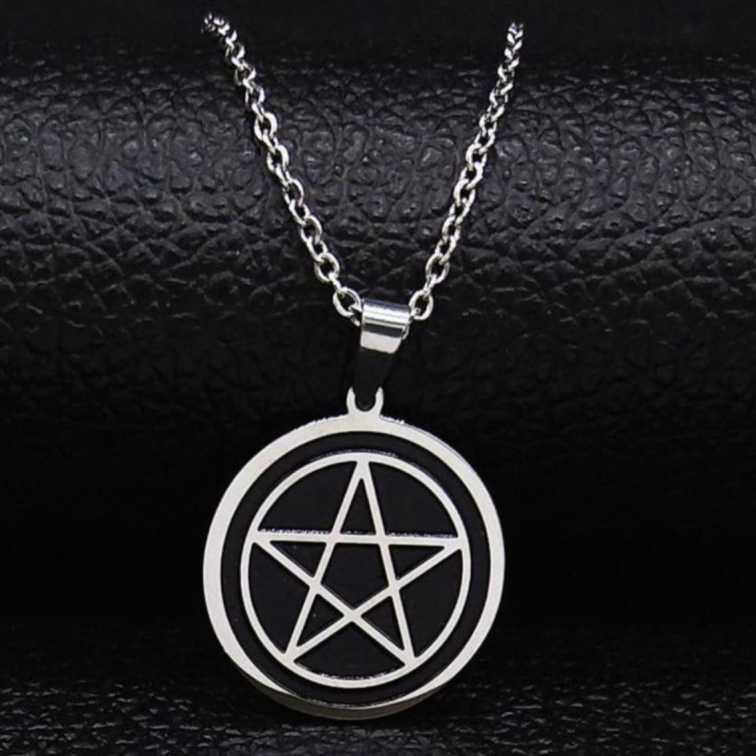 Simple Stainless Steel Pentacle freeshipping - Witch of Dusk