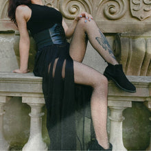 Load image into Gallery viewer, Jewelled Faux Garter Fishnet Stockings freeshipping - Witch of Dusk
