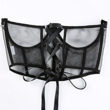 Load image into Gallery viewer, Mesh Under Bust Corset Belt freeshipping - Witch of Dusk
