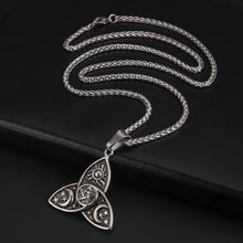 Load image into Gallery viewer, Triquetra Sun and Moon Necklace freeshipping - Witch of Dusk
