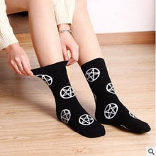 Load image into Gallery viewer, Pentagram Goth Socks freeshipping - Witch of Dusk
