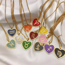 Load image into Gallery viewer, Enamel Coloured Zodiac Necklace freeshipping - Witch of Dusk
