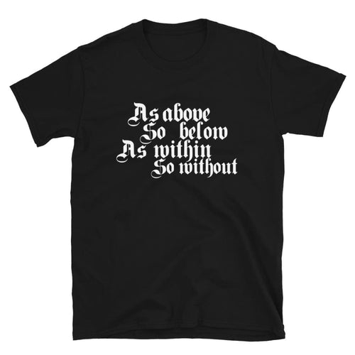 As Above So Below Short-Sleeve Unisex T-Shirt freeshipping - Witch of Dusk