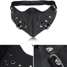Load image into Gallery viewer, Studded Faux Leather Mask freeshipping - Witch of Dusk
