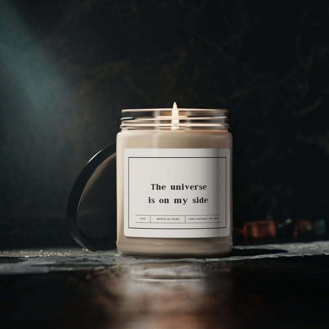The Universe Is On My Side Minimalist Manifestation Candle