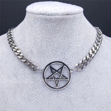 Load image into Gallery viewer, Heavy Chain Pentacle Necklace
