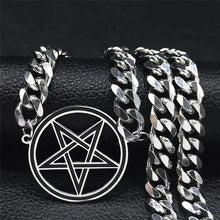 Load image into Gallery viewer, Heavy Chain Pentacle Necklace
