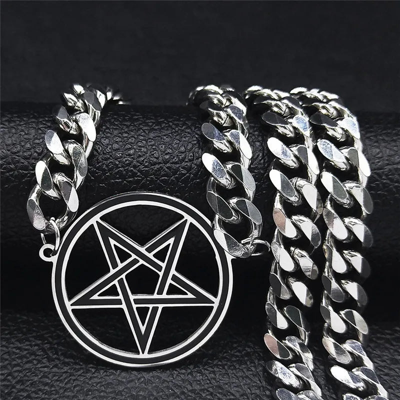 Heavy Chain Pentacle Necklace