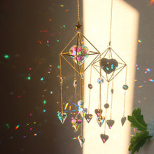 Load image into Gallery viewer, Gold Heart Suncatcher
