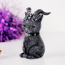 Load image into Gallery viewer, Cute Witch Horned Cat Figure

