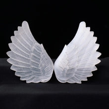 Load image into Gallery viewer, Carved Selenite Crystal Wings on Stand

