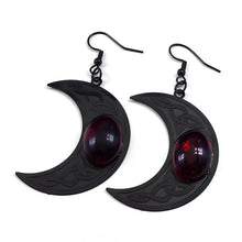 Load image into Gallery viewer, Celtic Knot Crescent Moon Earrings
