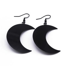 Load image into Gallery viewer, Celtic Knot Crescent Moon Earrings
