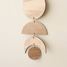 Load image into Gallery viewer, Natural Wooden Moon Phase Hanging
