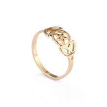 Load image into Gallery viewer, Triquetra Pentacle Ring - Witch of Dusk
