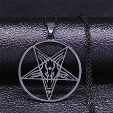 Cargar imagen en el visor de la galería, Baphomet Pentagram Necklace - Witch of Dusk
