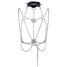 Load image into Gallery viewer, Metal Pentagram Chain Harness - Witch of Dusk
