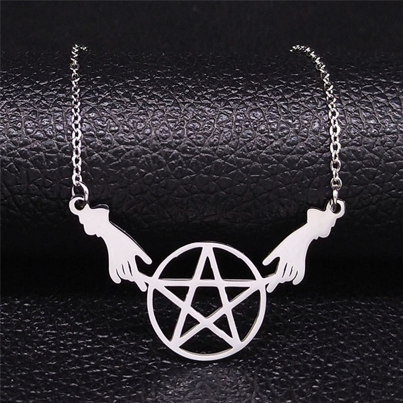 Witch's Hands Pentacle Necklace - Witch of Dusk
