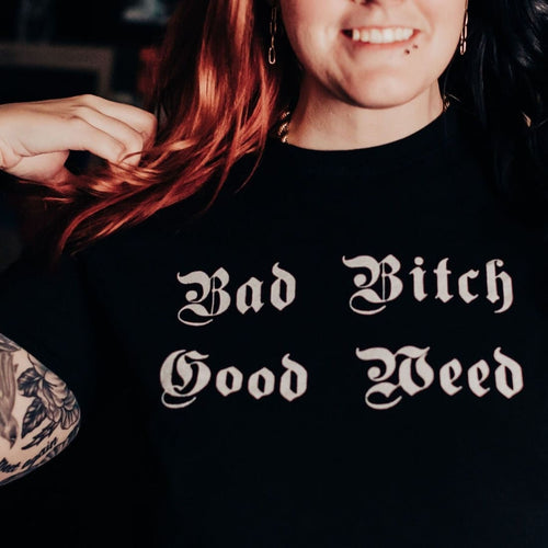 Bad Bitch Good Weed Short-Sleeve Unisex T-Shirt freeshipping - Witch of Dusk