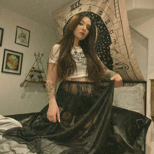 Cargar imagen en el visor de la galería, Chiffon High Waist Maxi Skirt freeshipping - Witch of Dusk
