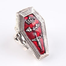 Load image into Gallery viewer, Coffin Spell Amulet Locket Ring freeshipping - Witch of Dusk

