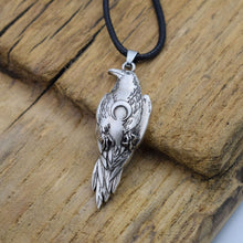 Load image into Gallery viewer, Crescent Moon Raven Pendant freeshipping - Witch of Dusk
