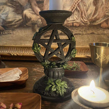 Cargar imagen en el visor de la galería, Faux Stone Altar Candle Holder freeshipping - Witch of Dusk
