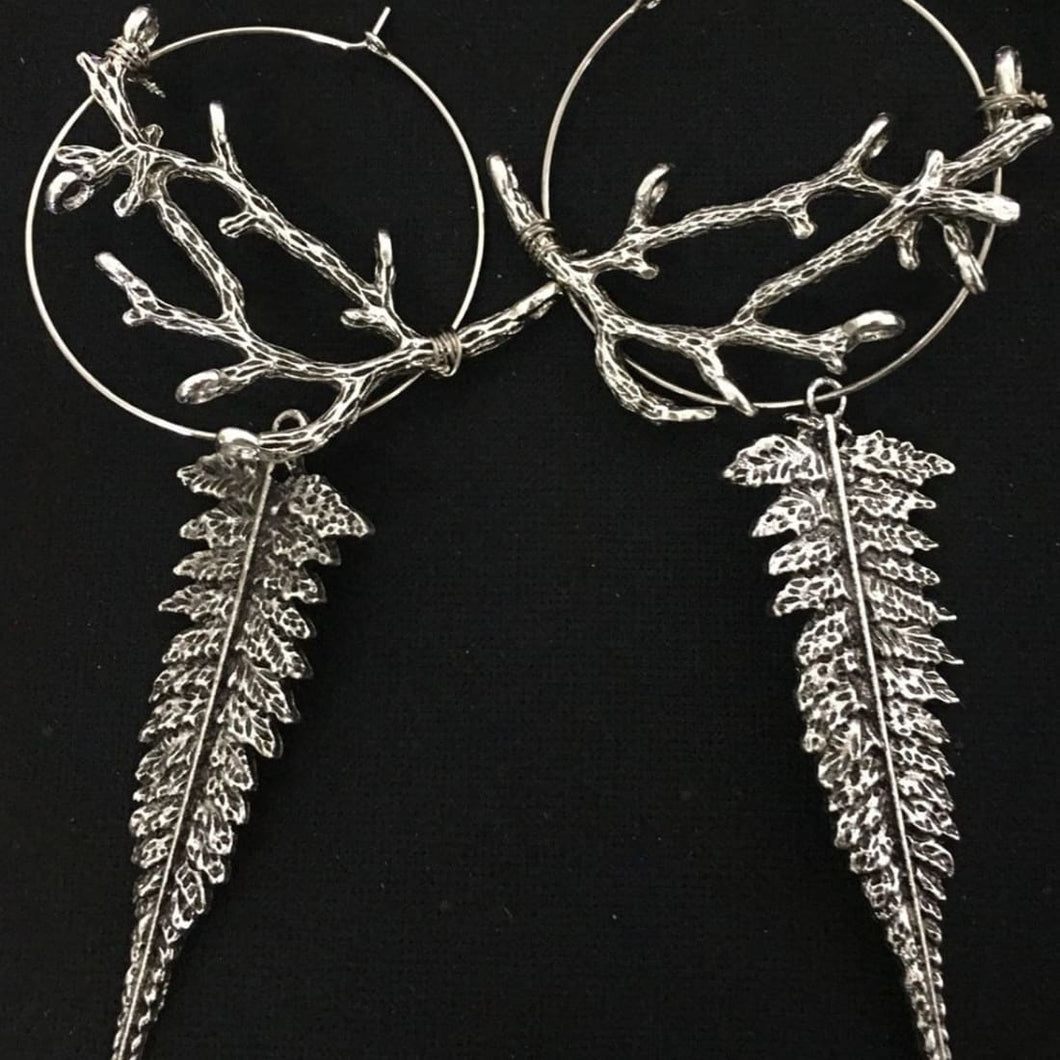 Fern and Branch Earrings freeshipping - Witch of Dusk