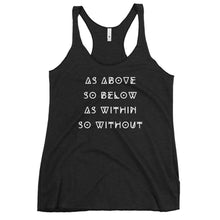 Load image into Gallery viewer, As Above So Below Geometric Women&#39;s Racerback Tank freeshipping - Witch of Dusk
