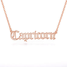 Load image into Gallery viewer, Jewelled Calligraphic Zodiac Necklace freeshipping - Witch of Dusk
