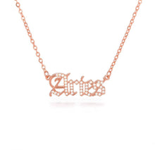 Load image into Gallery viewer, Jewelled Calligraphic Zodiac Necklace freeshipping - Witch of Dusk
