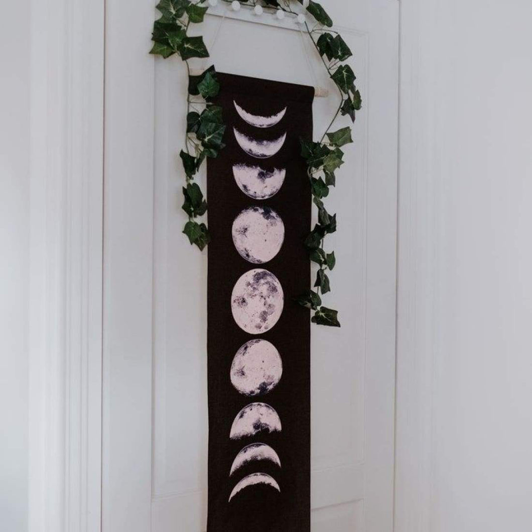 Linen Moon Phase Hanging Tapestry freeshipping - Witch of Dusk