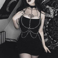 Cargar imagen en el visor de la galería, Metal Pentagram Chain Harness freeshipping - Witch of Dusk
