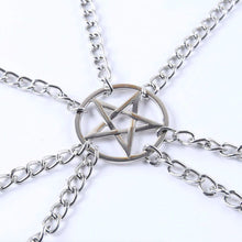 Cargar imagen en el visor de la galería, Metal Pentagram Chain Harness freeshipping - Witch of Dusk
