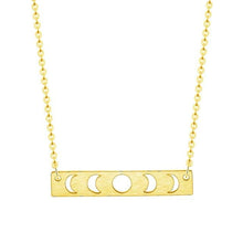 Load image into Gallery viewer, Moon Phase Cut-Out Bar Chain Necklace freeshipping - Witch of Dusk
