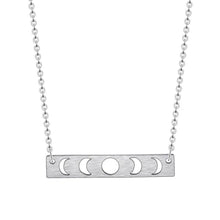 Load image into Gallery viewer, Moon Phase Cut-Out Bar Chain Necklace freeshipping - Witch of Dusk
