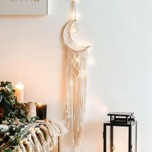 Load image into Gallery viewer, Moon and Star Macrame Wall Hanging freeshipping - Witch of Dusk
