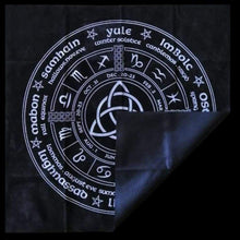 Cargar imagen en el visor de la galería, Pagan Wheel of the Year Altar Cloth freeshipping - Witch of Dusk
