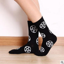 Load image into Gallery viewer, Pentagram Goth Socks freeshipping - Witch of Dusk
