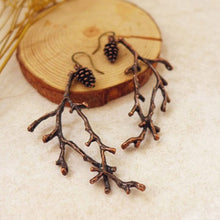 Cargar imagen en el visor de la galería, Pinecone and Branch Earrings freeshipping - Witch of Dusk
