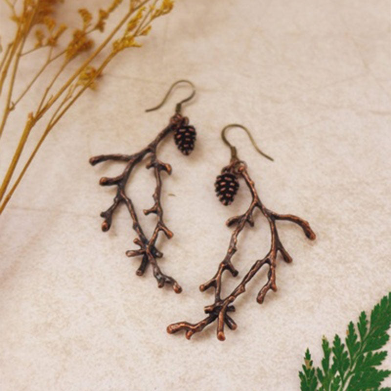 Pinecone and Branch Earrings freeshipping - Witch of Dusk