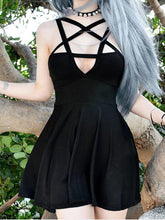 Load image into Gallery viewer, Pentagram Strap Summer Dress - Witch of Dusk
