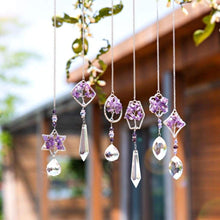 Load image into Gallery viewer, Set of Six Amethyst Rainbow Suncatcher Strands freeshipping - Witch of Dusk
