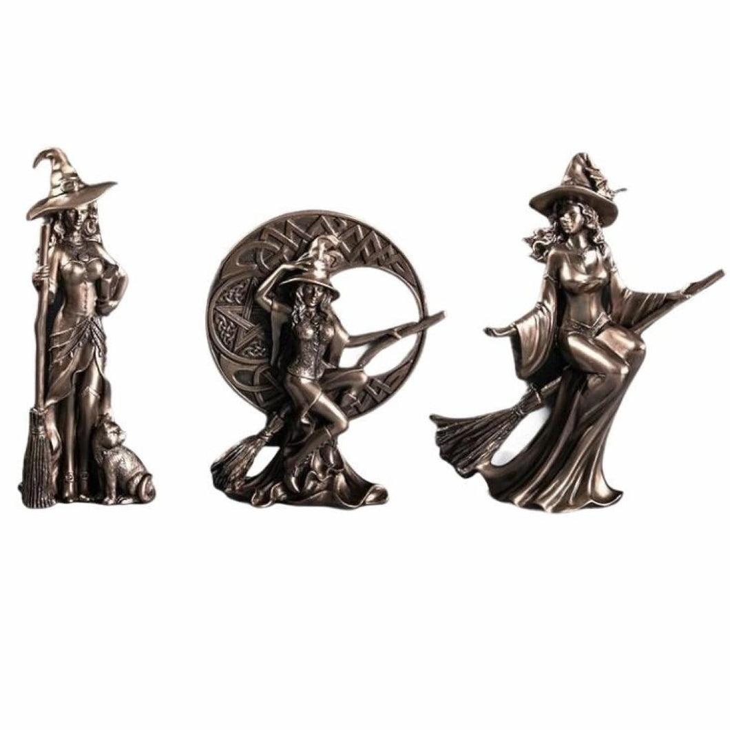 Set of Three Witch Statues freeshipping - Witch of Dusk