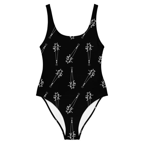 Spiked Bat One-Piece Swimsuit freeshipping - Witch of Dusk