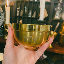 Load image into Gallery viewer, Triple Moon Pentacle Altar Bowl - Witch of Dusk
