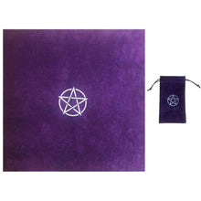 Cargar imagen en el visor de la galería, Velvet Pentagram Altar Cloth freeshipping - Witch of Dusk
