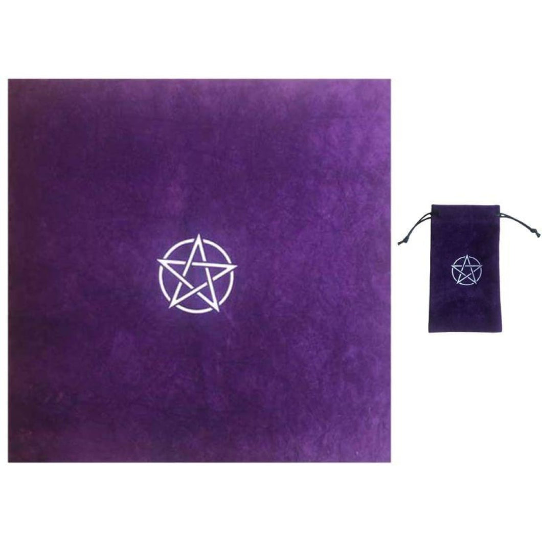 Velvet Pentagram Altar Cloth freeshipping - Witch of Dusk