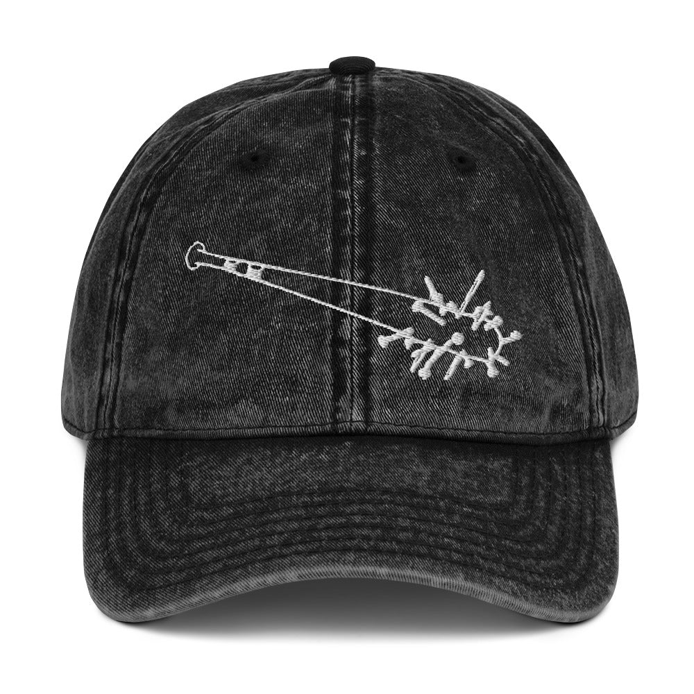 Spiked Bat Embroidered Vintage Cotton Twill Cap freeshipping - Witch of Dusk